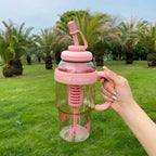 40oz/1200ml Water Tumbler Bottle with Handle and Straw Reusable Tumbler with Straw and Straw Cap, Leak-Proof - Perfect for Iced Coffee, Smoothies, Boba, and Juice for Gym - Outdoors - Travel