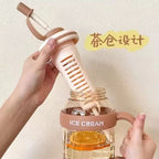 40oz/1200ml Water Tumbler Bottle with Handle and Straw Reusable Tumbler with Straw and Straw Cap, Leak-Proof - Perfect for Iced Coffee, Smoothies, Boba, and Juice for Gym - Outdoors - Travel