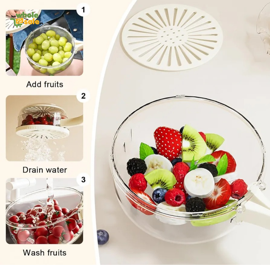 3-in-1 Fruit and Vegetable Washing & Draining Basket.