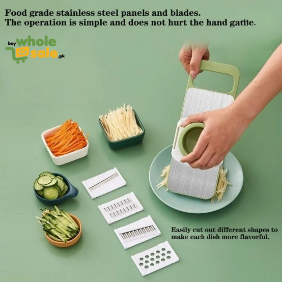 5-in-1 Stainless steel Slicer & Shredder