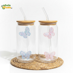 3D Butterfly Glass Tumbler