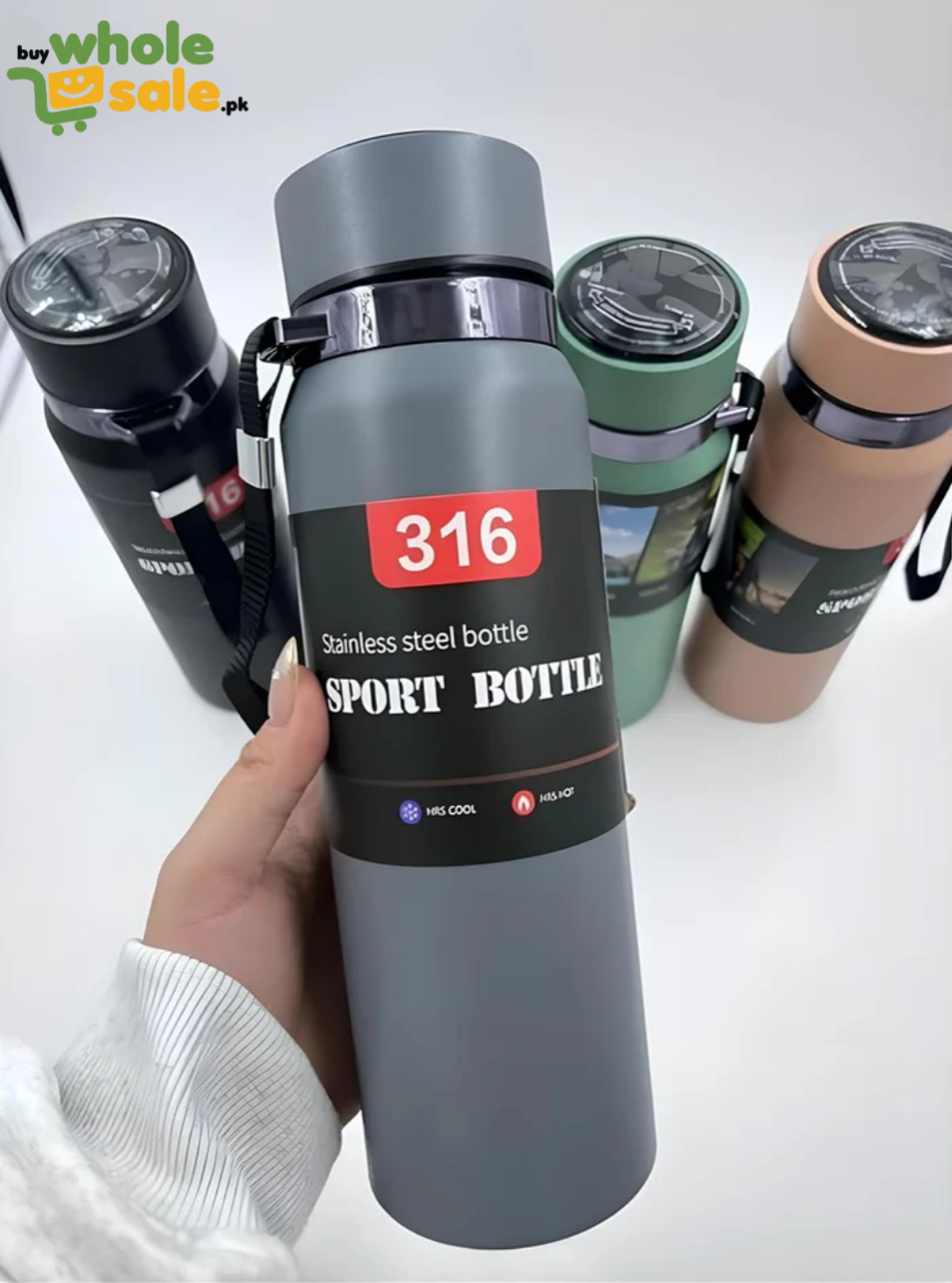 Temperature Display Stainless Steel 800ML Water Bottle - Hot & Cool