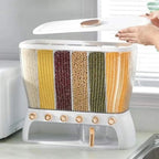 Beans Grain Sealed Storage Box Kitchen Storage Food Containers Rice Bucket Cereal Dispenser 12 KG