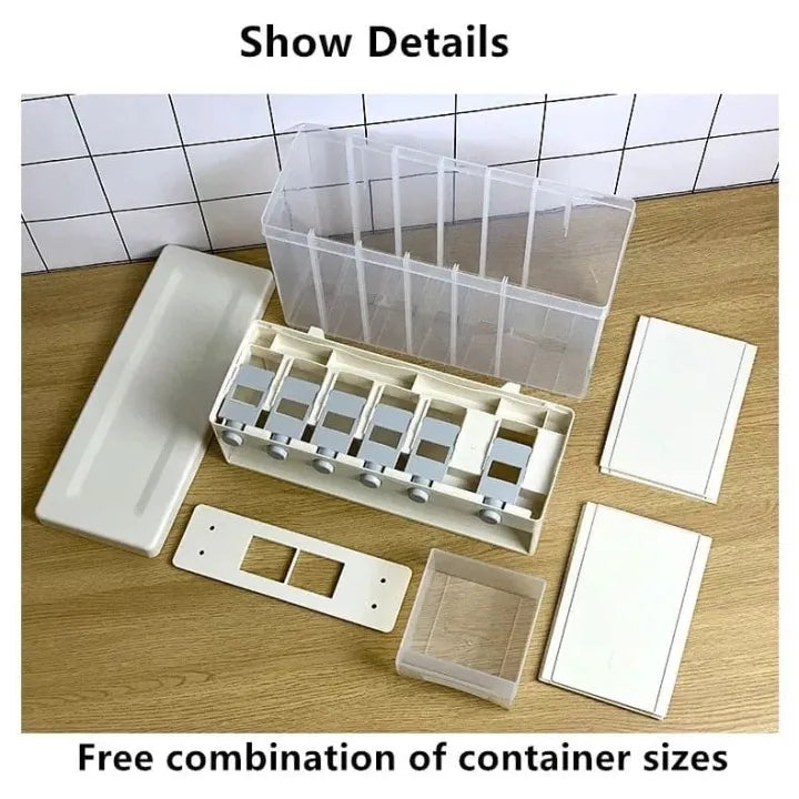 Rice Dispenser Storage Container - 10 KG (6 Grids) Large Capacity Airtight Food Storage Box - Food Storage Dispenser - Food Storage Container - Kitchen Organizer - Wall Mounted Gain Dispenser
Rice Dispenser Storage Container - 10 KG (6 Grids) Large Capaci