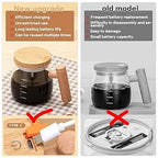 Self Stirring Coffee Mug, Glass Electric High Speed Mixing Cup, Automatic Mixing Mug Rotating, 400ml Battery Powered Stirring Cup to Stir Coffee/Milk/Protein Powder at Desk