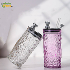 Diamond-Patterned Glass Tumbler 400 ml