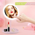 Makeup Mirror Stand - Portable LED Makeup Mirror With Stand Touch Screen, 3 Light Modes, Travel Friendly Beauty Vanity Mirror - Makeup Organizer