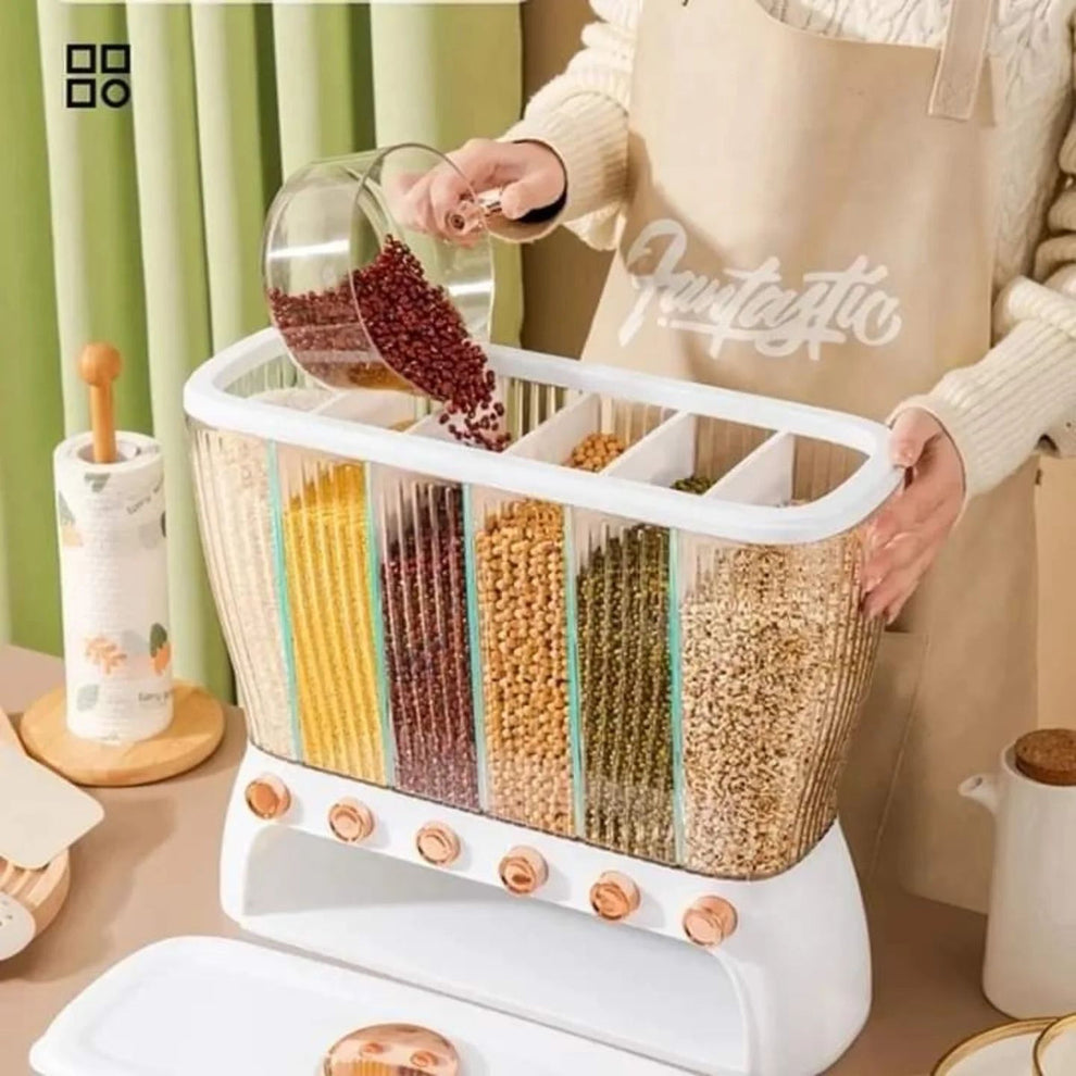 Beans Grain Sealed Storage Box Kitchen Storage Food Containers Rice Bucket Cereal Dispenser 12 KG