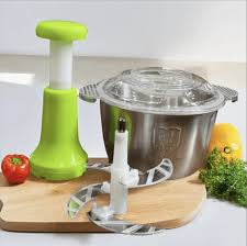 🥕 2.0 Litre Premium Quality Meat & Vegetable Push Chopper stainless steel Bowl