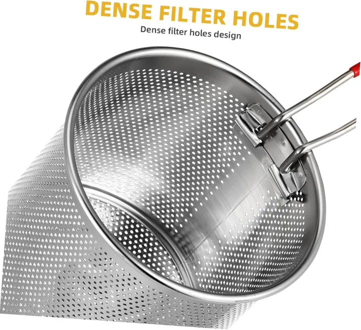 Deep Fryer Pot, Small Deep Fryer Stainless Steel Frying Pot with basket,1200ml Handled Stainless Steel Chip Pan for French Fries, Chicken Wings and Shrimp
