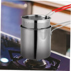 Deep Fryer Pot, Small Deep Fryer Stainless Steel Frying Pot with basket,1200ml Handled Stainless Steel Chip Pan for French Fries, Chicken Wings and Shrimp