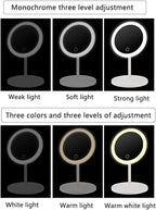 Makeup Mirror Stand - Portable LED Makeup Mirror With Stand Touch Screen, 3 Light Modes, Travel Friendly Beauty Vanity Mirror - Makeup Organizer