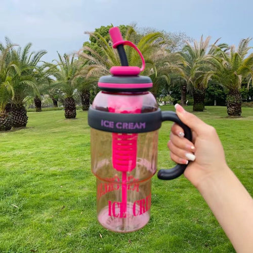 40oz/1200ml Water Tumbler Bottle with Handle and Straw Reusable Tumbler with Straw and Straw Cap, Leak-Proof - Perfect for Iced Coffee, Smoothies, Boba, and Juice for Gym - Outdoors - Travel