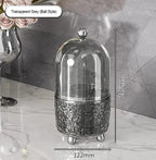 Luxury 360 Degree Rotating Makeup Brush Holders, with lid clear makeup brush organizer holder caddy,Rotating Dustproof Make Up Brushes Container with Clear Acrylic Cover,for Lipsticks, Bathroom Vanity, Dresser