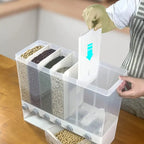 Rice Dispenser Storage Container - 10 KG (6 Grids) Large Capacity Airtight Food Storage Box - Food Storage Dispenser - Food Storage Container - Kitchen Organizer - Wall Mounted Gain Dispenser
Rice Dispenser Storage Container - 10 KG (6 Grids) Large Capaci