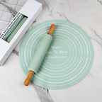 Non-Stick Silicone Dough Rolling Mat with Rolling Pin