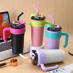 Colorful Handle Straw Tumblers