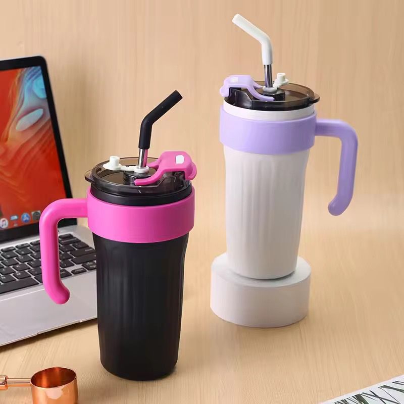 Colorful Handle Straw Tumblers