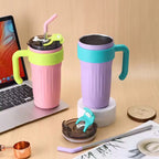 Colorful Handle Straw Tumblers